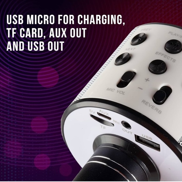 🎤 NIB NEW iJoy Open Mic Speaker Karaoke Microphone Black - Picture 8 of 9